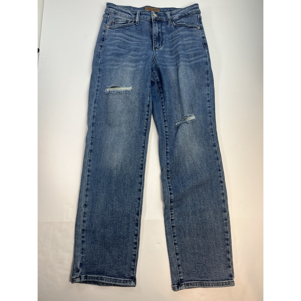 JUDY BLUE Dad Jeans Women's Size 9/29 Mid Rise Stretch JB88859 MD Distressed